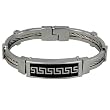 Stainless Steel Greek Key Twist Wire Cuff Bracelet