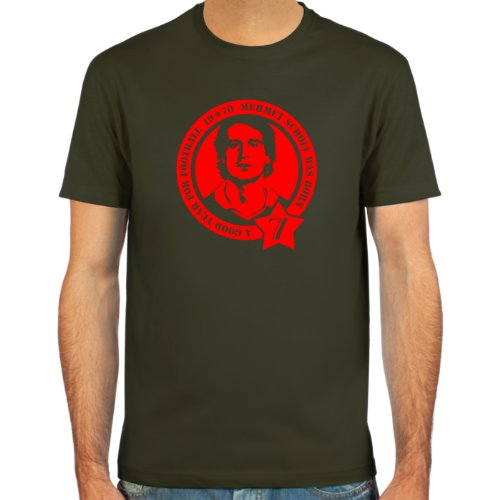 T-Shirt Mehmet Scholl ::: Farbauswahl: schwarz, oliv oder navy ::: Größen: S-XL ::: Fußball-Kult