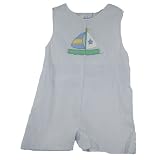 ZU Petit Ami Infant Boys Sailboat Sunsuit Romper.