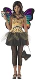 Butterfly Masquerade Junior Teen Holiday Party Costume (Yellow/Black;X-Large)