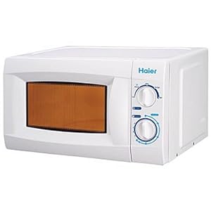 Haier MWM6600RW 0.6 Cubic Foot 600-Watt Rotary Microwave, White