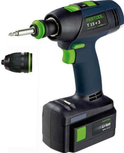 Festool T 15+3 Li-Ion 2.6 Ah Cordless Drill/Driver