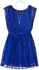 Girls Cotton  Striped Print  Dress With a Bow(s)