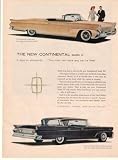 1958 Lincoln Continental Convertible Landau Mark III Print Ad (15399)