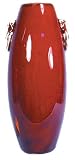 Chinese oxlood red cylindrical vase - porcelain, 9