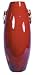 Chinese oxlood red cylindrical vase - porcelain, 9"