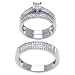 1.30ct Princess Diamond Wedding Ring Set in 14K White Gold