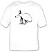 T-shirt with sitting, white, anteater, aardvark, black