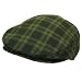 Plaid Snap front Ivy Cabbie Driver Hat Cap Black Medium Large