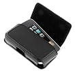 eForCity Black Premium Leather Horizontal Case Pouchwith Magnetic Closing Flap Compatible With Apple iPhone 1st Gen / iPhone 3G