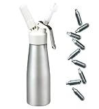 Siphon à mousses, sauces et crèmes chaudes ou froides 500 ml + 1 boite de 10 cartouches