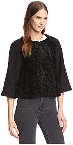 Love Token Women's Justin Shearling Jacket, Black, M