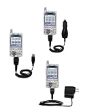 Deluxe Kit for the Sprint Treo 650 includes a USB cable with Car and Wall Charger - Gomadic Brand w/ TipExchange Technology