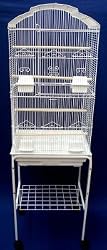 Canary Parakeet Cockatiel Lovebird finch Bird Cages With Stand On Wheels - 18"x14"x60" 6804/SWHT