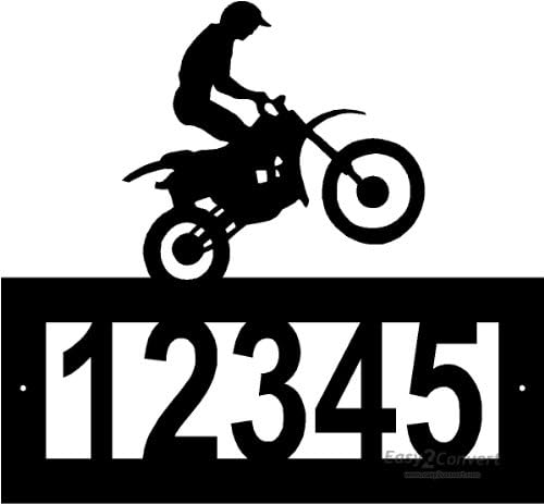 Custom Steel Dirt Bike address sign