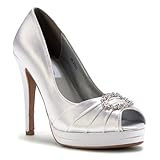 UPC 706899000052 product image for Dyeables Women's Gianna Platform Pump, White, 7.5 M US | upcitemdb.com