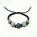 Hand-knotted 3-Bead Green Jade Bracelet - Adjustable Cord