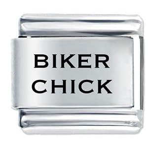 Motorcycle Biker Chick Italian Charms