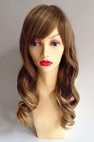 Deluxe Olivia Wilde Style Long Ombre Dip Dye Brown Blonde Curly Fashion Celebrity Wig