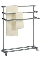 39"h 3 tier Metal Towel Stand, 39"H/3TIER, CHRM PLT STEEL