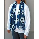 Soccer Ball Fleece Scarf (Royal)