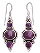 Amethyst earrings, 'Elegant Fantasy' 1" W 2" L