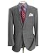 Classic Signature Luxury 2-Button Wool Suit (TAN BIRDSEYE, 46 SHORT)