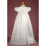 Swiss Heritage Embroidered 100% Cotton Heirloom Christening Gown