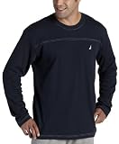 Nautica Sleepwear Mens Waffle Knit Long Sleeve Crew Tee