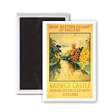 Warwick Castle - Shakespeare's country.. - 3x2 inch Fridge Magnet - large magnetic button - Magnet