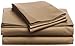 Amazon Brand – Pinzon 400-Thread-Count Hemstitch Egyptian Cotton Sheet Set - Queen, Chestnut