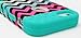 New Impact Hybrid Combo Hard Case Soft Rubber for Iphone 5 Rainbow Chevron Teal Blue Skin