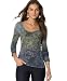 Apparel : One World Burnout Paisley Long-Sleeved Jersey Top