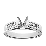 14k White Gold Channel-Set Diamond Engagement Ring Setting (1/3 ct tw, J, I1)