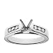 Platinum Channel-Set Diamond Engagement Ring Setting (1/3 ct tw, J, I1)