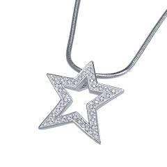 VINANI Anh�nger Stern klein Zirkonia Steinen Wei� mit Kette 50 cm Sterling Silber 925 ASK50