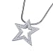 VINANI Anh�nger Stern klein Zirkonia Steinen Wei� mit Kette 50 cm Sterling Silber 925 ASK50