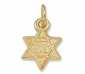 14Kt Yellow Gold Judaica Star of David Pendant