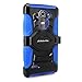 G4 Case, LG G4 Case, Cellularvilla Dual Layer [New Generation] [Heavy Duty] Armor Rugged Holster Case with Kickstand [Rotating] Locking Belt Swivel Clip Protective Cover for LG G4 (Blue Black)