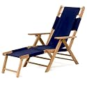 Teak Beach Lounger Chair - Teak Beach Chair with removable leg rest - Patio and Garden Furniture