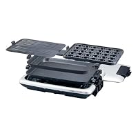 TIGER ホットプレート＜これ1台＞ ウォームシルバー 3枚プレート自立式縦置き収納型 CPV-A131SK