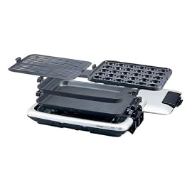 TIGER ホットプレート＜これ1台＞ ウォームシルバー 3枚プレート自立式縦置き収納型  CPV-A131SK