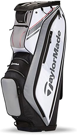 TaylorMade TM15 San Clemente Golf Cart Bag, White/Black/Gray