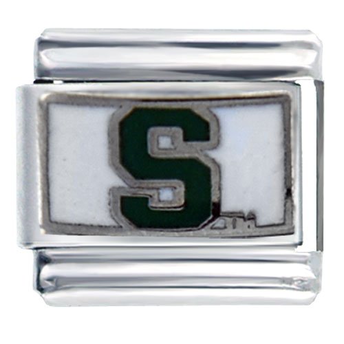 Michigan Spartans Licensed Italian Charms Bracelet Link