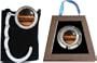 1 Gemstone Tiger Eye FOLDING Purse Hanger with Black Velvet Pouch and Gift Box