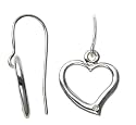 Sterling Silver Floating Heart Earrings