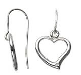 Sterling Silver Floating Heart Earrings