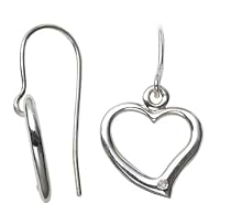Sterling Silver Floating Heart Earrings