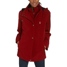 Liz Claiborne Ladies Snaux Silk Snap Front Jacket With Hood