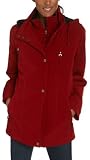 Liz Claiborne Women's Petite Snaux Silk Snap Front Jacket With Hood